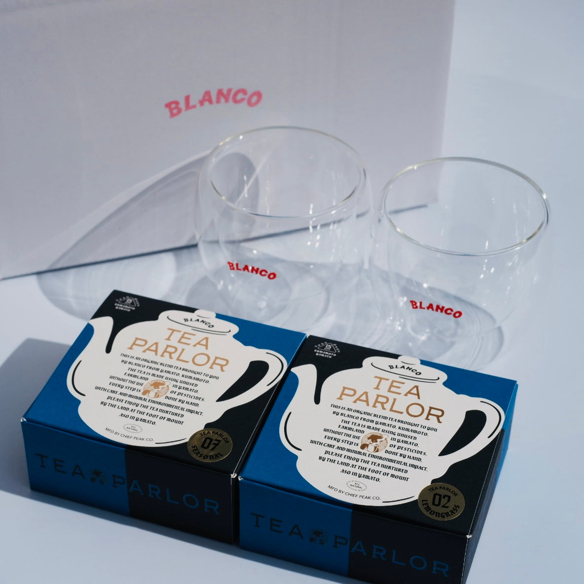 ハーブティ2箱+ダブルウォールグラス2個セット