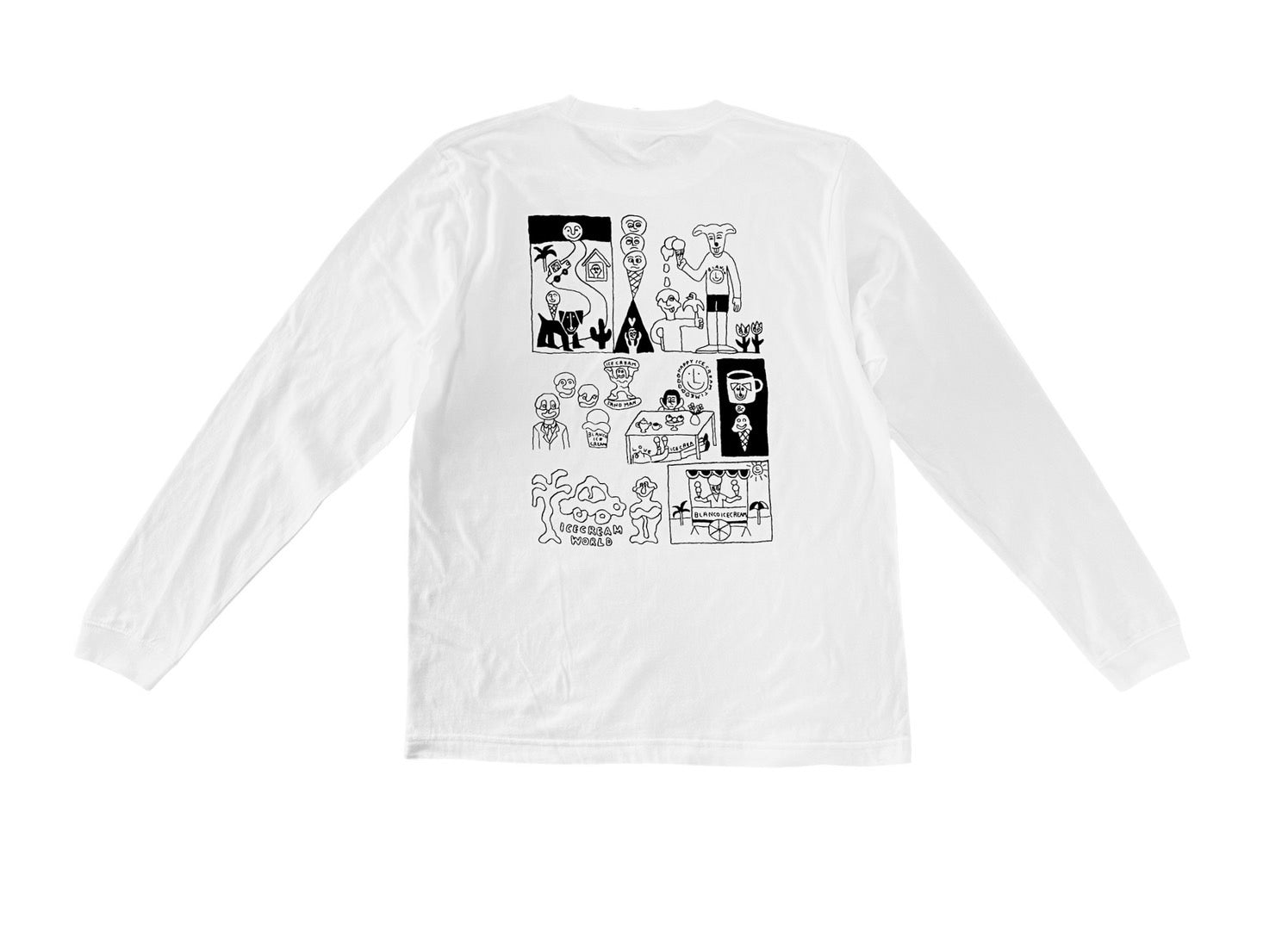 Long sleeve TEE 【white】 by ATSUSHI ITO