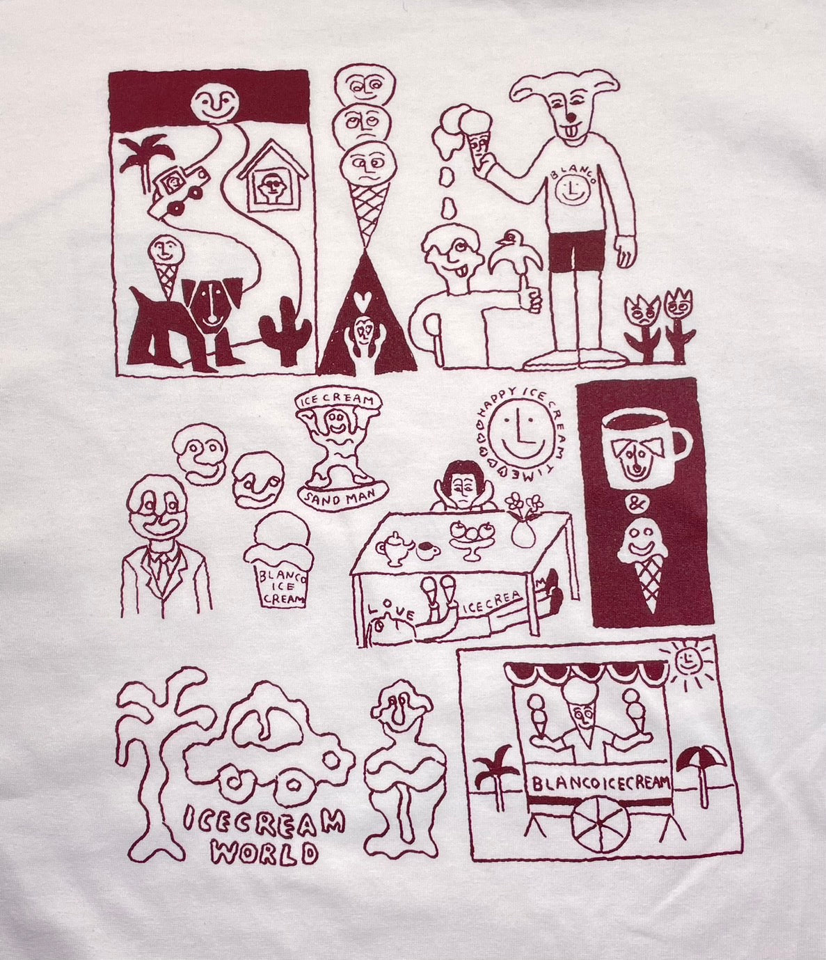 Long sleeve TEE 【white】 by ATSUSHI ITO